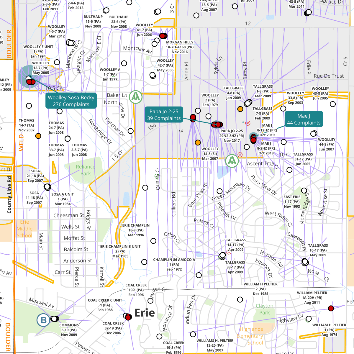 Erie Oil & Gas Infrastructure Map (24" x 36" Print)