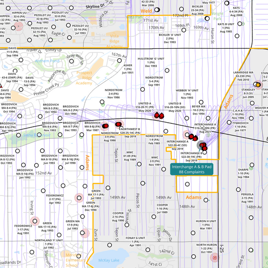 Broomfield Oil & Gas Infrastructure Map (24" x 36" Print)